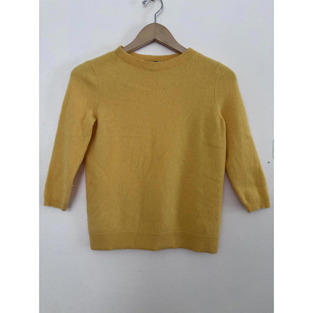 Talbots 100% Cashmere Yellow Petite Sweater